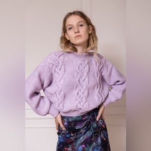 Iro chunk cable knit SWEATER HERINA LIGTH LAVENDER